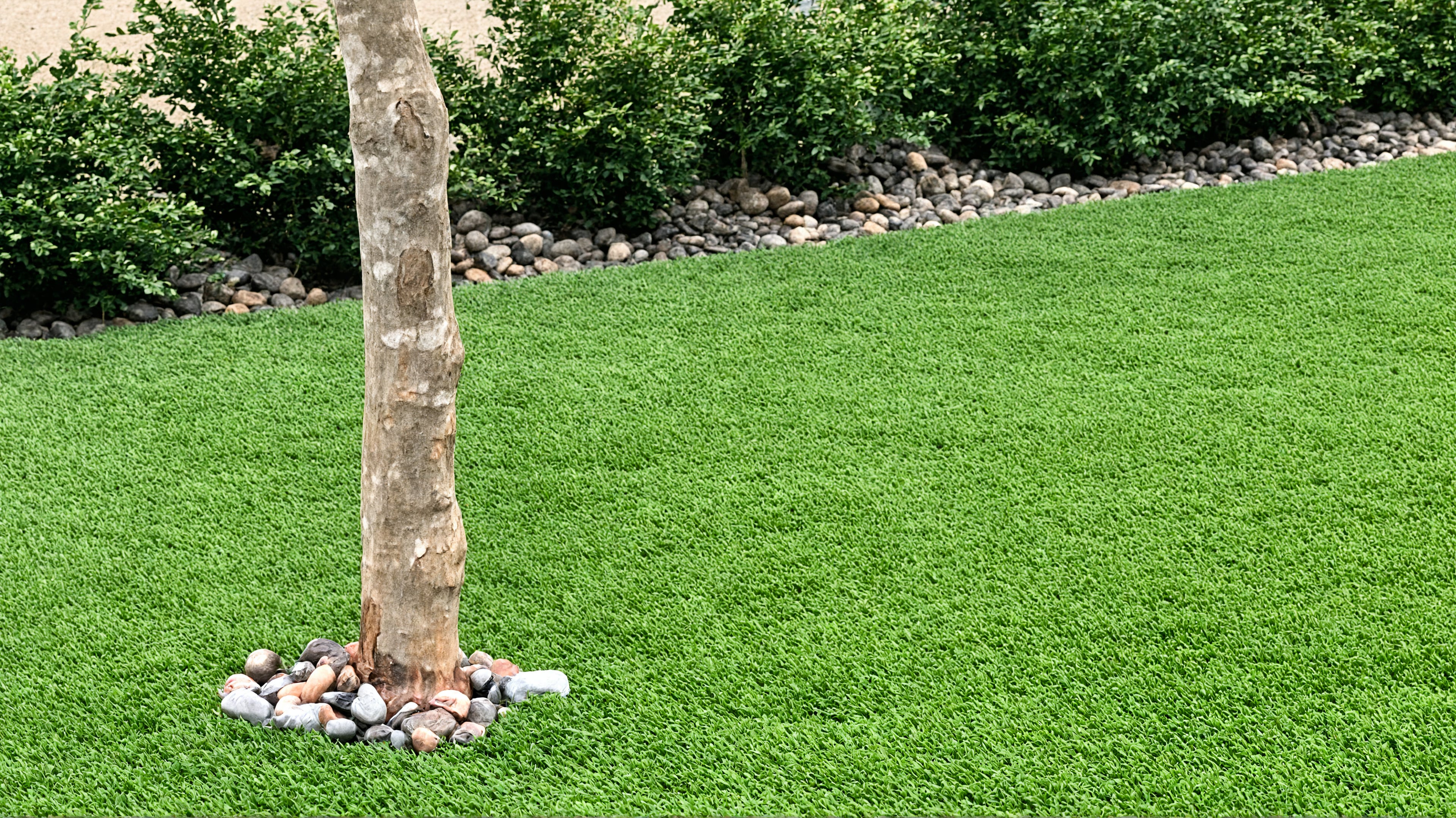 Artificial turf, Concrete slabs, River rock and Excavation at the East 12th project.